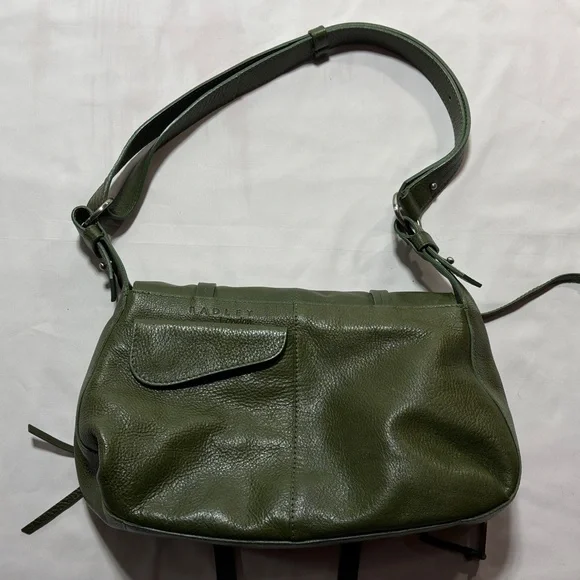 RADLEY LONDON shoulder bag green leather saddle bag - Picture 7 of 13